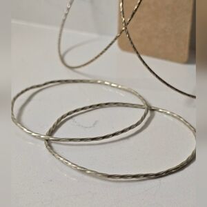 Twisted Golden Hoop Earrings & Bracelets